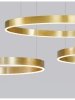 ZŁOTA LAMPA WISZĄCA RING LED NOWOCZESNA LAMPA DO SALONU ZŁOTE KOŁO JACA LE41423 LUCES EXCLUSIVAS